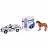 Набор Kia Sorento Prime, 12 см, инерционный и фургон с лошадью  - миниатюра №3