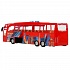 Экскурсионный автобус красный 4 кнопки 30 см со светом и звуком инерционный  - миниатюра №2