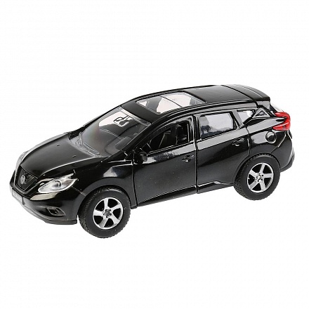Инерционная металлическая машина - Nissan Murano, черный 12 см, открываются двери	-WB)