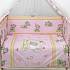 Бампер в кроватку – Слоники, розовый  - миниатюра №1