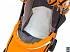 Санки-коляска Snow Galaxy City-1 - Панда на оранжевом, на больших колесах Eva, сумка, варежки  - миниатюра №5