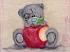 Набор для творчества - Картина из шерсти. Татти Тедди с яблочком  - миниатюра №2