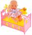 Пупс в кроватке с аксессуарами Hello Kitty, 10 см, бело-желтая одежда  - миниатюра №2