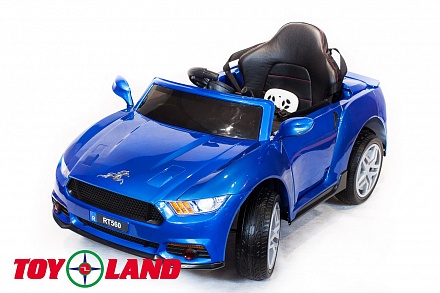 Электромобиль - Ford Mustang, синий, свет и звук 
