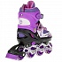 Раздвижные ролики Next со светом размер 34-37 в сумке фиолетовые  - миниатюра №5