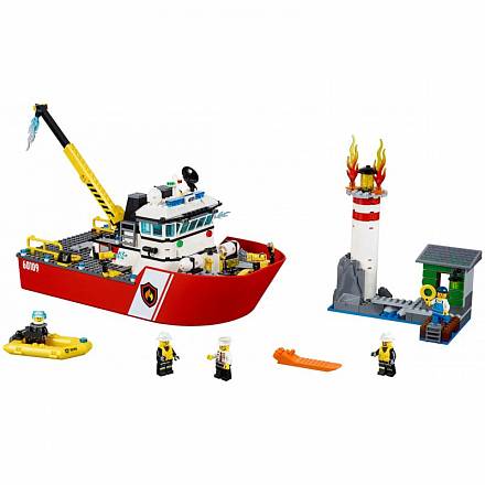 Lego City. Пожарный катер 