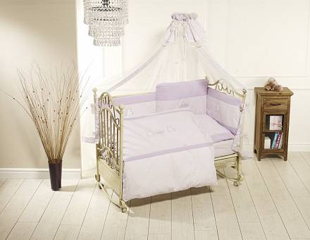 Комплект постельного белья Orsetti лонг, 6 предметов, фиолетовый 