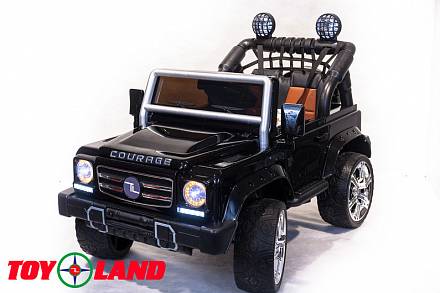 Электромобиль – Land Rover DK-F008, черный, свет и звук 