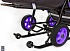 Санки-коляска Snow Galaxy - City-1 - Серый Зайка, цвет фиолетовый, на больших колесах Ева, сумка, варежки  - миниатюра №5