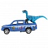 Машина УАЗ Pickup снежный 12 см с динозавром двери и багажник открываются инерционная металлическая  - миниатюра №2