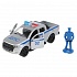 Машина Полиция Ford Ranger 12 см с фигуркой двери и багажник открываются металлическая инерционная  - миниатюра №2