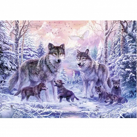 Пазл - Северные волки, 1000 деталей 