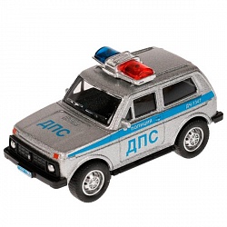 Машина Полиция Lada 4x4 10 см инерционная металлическая (Технопарк, 2005C076-R) - миниатюра