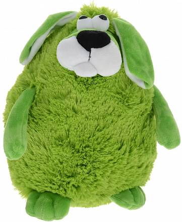 Мягкая игрушка Собачка - кругляш зеленый, 27 см. 
