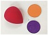 Набор с пудрой для волос, 2 цвета: оранжевый и фиолетовый, с каплевидным спонжем  - миниатюра №3
