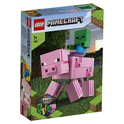 Конструктор Lego Minecraft Большие фигурки Свинья и Зомби-ребёнок (Lego, 21157-L) - миниатюра