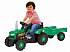 Педальный трактор с прицепом - зелено-черный  - миниатюра №5