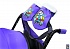 Санки-коляска Snow Galaxy City-1-1 – Серый зайка на фиолетовом, на больших надувных колесах, сумка, варежки  - миниатюра №12
