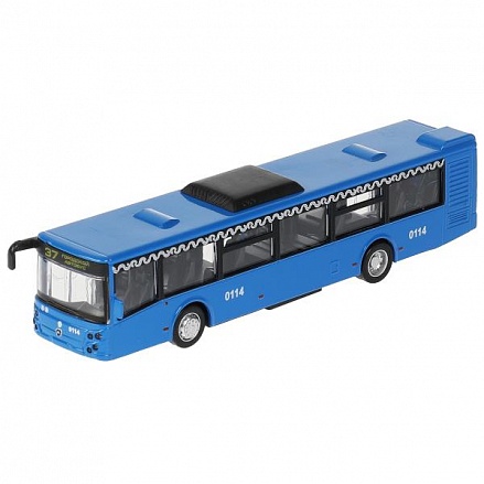 Модель Автобус ЛИАЗ-5292 Метрополитен свет-звук 18 см двери открываются металлическая инерционная 