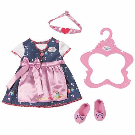 Одежда для куклы Baby Born - Платье с передником 