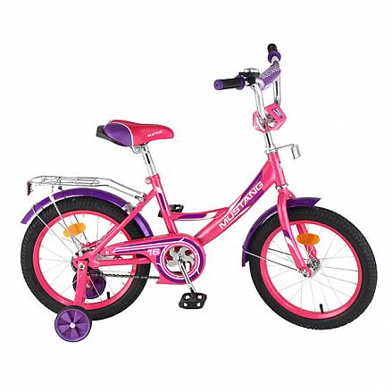 Детский велосипед – Mustang, 16", А-тип, розово-фиолетовый 