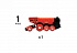 Игровой набор – Локомотив красный, свет и звук, свободное движение  - миниатюра №3
