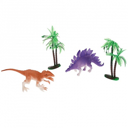 Набор игрушек из пластизоля Динозавры меняют цвет в воде 