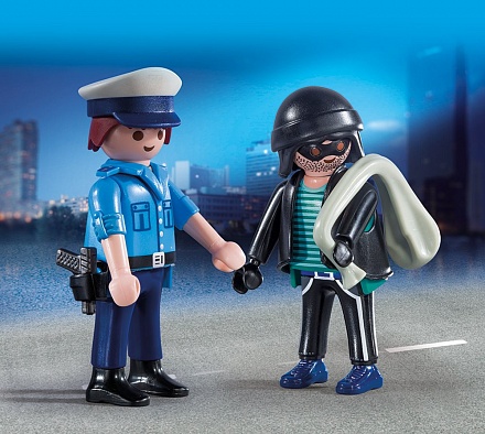 Игровой набор ДУО: Полицейский и грабитель 