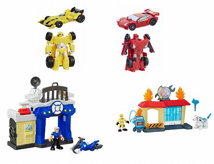 Набор Hasbro Playskool Heroes - Трансформеры Спасатели: гоночные машины + спасатели 