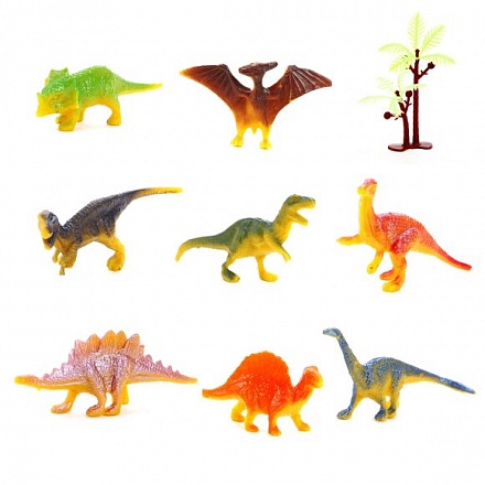 Набор фигурок - Динозавры, 8 штук, аксессуары 