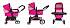 Кукольная коляска, цвет фуксия и розовый  - миниатюра №2