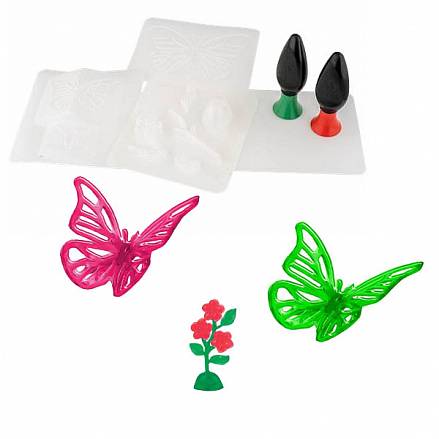 Тематический набор для создания объемных моделей 3D Magic - Бабочка и цветок 