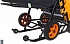 Санки-коляска Snow Galaxy City-1 - Панда на оранжевом, на больших колесах Eva, сумка, варежки  - миниатюра №9