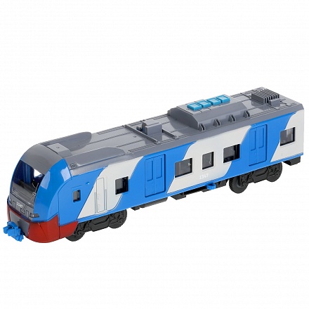 Модель Скоростной поезд Ласточка 32.5 см., свет и звук, двери открываются, пластиковый, синий 
