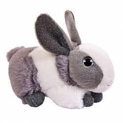 Игрушка мягкая Кролик серый, 15 см (Abtoys, M5053) - миниатюра