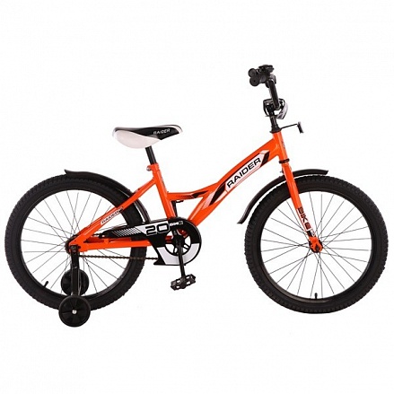 Велосипед подростковый, оранжево/черный 20' gw-тип, страховочные колеса, звонок 