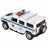 Машина Hummer H2 - Полиция, 12 см, свет-звук, инерционный механизм, цвет белый  - миниатюра №1