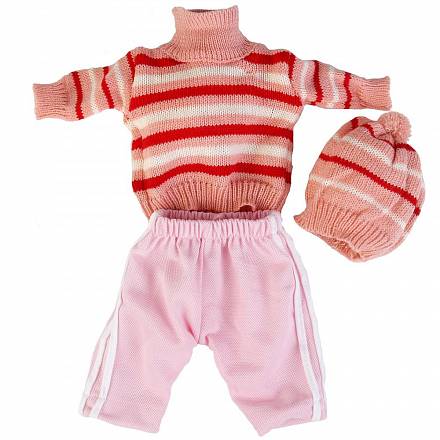 Набор одежды для кукол – Штаны, теплая кофта и шапочка, 40-42 см 