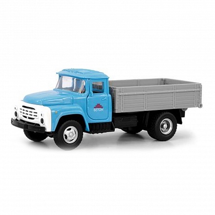 Инерционный металлический грузовик Бетон, 16 x 6 x 7,6 см., 1:52 