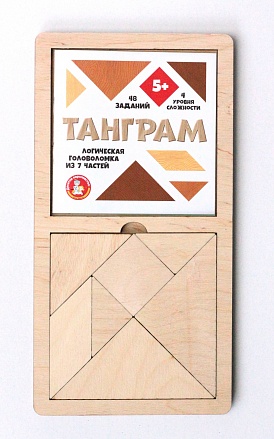 Игра головоломка деревянная – Танграм, большая 