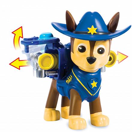 Фигурка спасателя Чейза с рюкзаком-трансформером «Щенячий патруль» Paw Patrol 