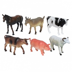 Набор из 6-и домашних животных, 10 см (Играем вместе, P9903X/06sim) - миниатюра