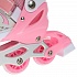 Раздвижные ролики Next со светом размер 34-37 в сумке розовые  - миниатюра №8