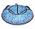 Санки надувные – Тюбинг Snow Show, узор осколки горного хрусталя, диаметр 105 см  - миниатюра №2