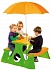 Стол - пикник с зонтом  - миниатюра №3