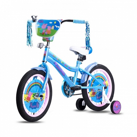 Детский велосипед Navigator Peppa Pig, колеса 16", стальная рама, стальные обода, ножной тормоз 