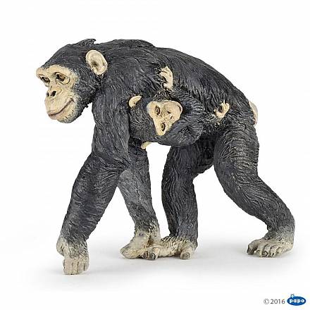 Фигурка - Шимпанзе с детенышем 