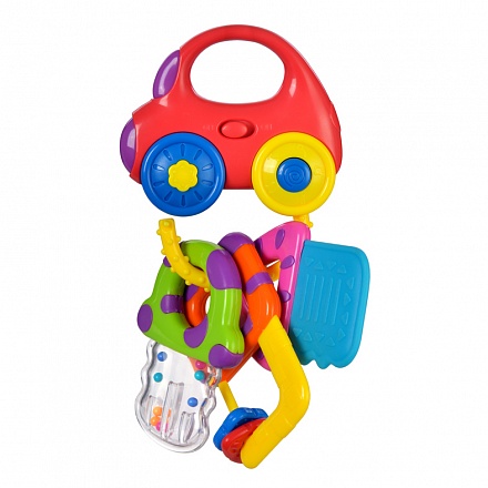 Игрушка музыкальная - Машинка с ключиками, со светом и прорезывателями 