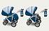 Детская коляска Camarelo Vision 2 в 1, синяя с цветами  - миниатюра №2