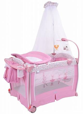 Детская кровать-манеж Nuovita Fortezza, цвет - Rosa / Розовый 